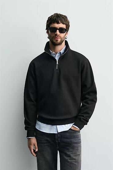 келме сумка: Эркектердин толстовкасы, Стандарт, Zara, Жаңы, түсү - Кара, Өзү алып кетүү, Акылуу жеткирүү — 1