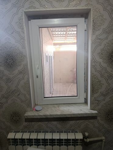 Отопление и нагреватели: PVC pəncərə sistemi - Material: ağ rəngli PVC profil - Açılma