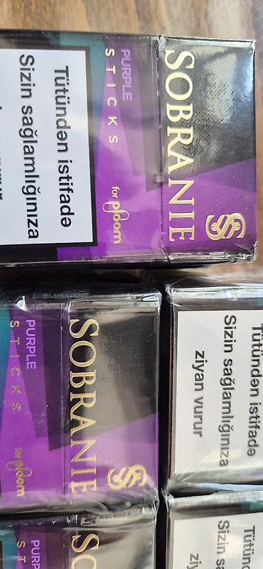 ploom: Məhsul: Sobranie Purple Sticks (for Ploom). Bir blok 50 manata. - — 3