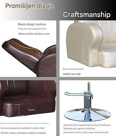 Stolice: Frizerska/barberska stolica sa hidrauličnom pumpom - Materijal — 6