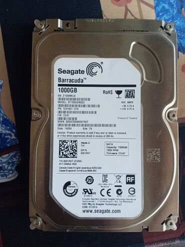 хард диск 1 тб цена: Маалымат алып жүрүүчү, Колдонулган, Seagate, HDD, 1 ТБ, 3.5", ПК үчүн