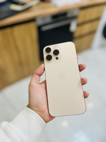 Apple iPhone: IPhone 16 Pro Max, Золотой, Зарядное устройство, Защитное стекло, Чехол, 94 % — 1