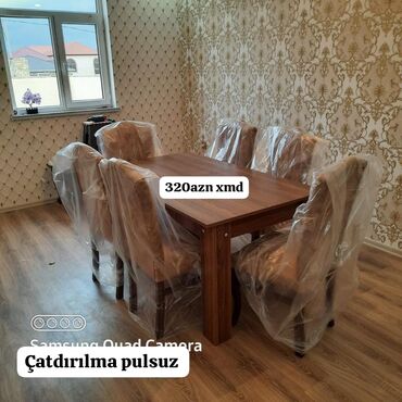 Masa və oturacaq dəstləri: Qonaq otağı üçün, Yeni, 6 stul