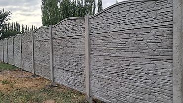 Бетонные еврозаборы: Бетонные заборы из еврозабора (сборные железобетонные секции) с — 10