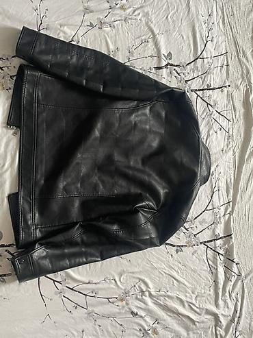 мото куртки: Черная мужская кожаная куртка в стиле biker. На рост 175 звоните на — 3