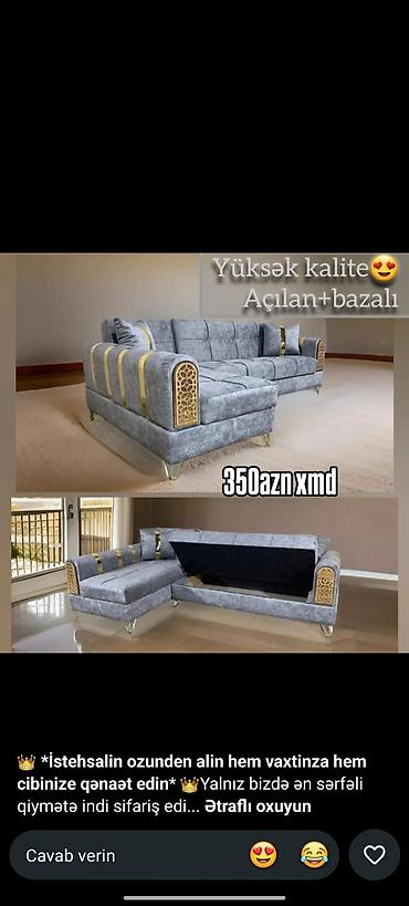 Künc divan, Yeni, Açılan, Bazalı, Parça, Şəhərdaxili pulsuz çatdırılma