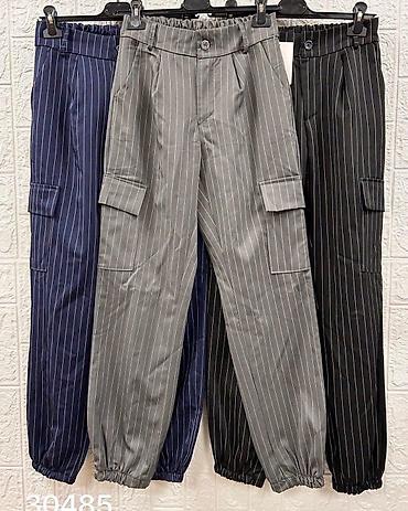 dzeparke pantalone zenske: Ženske pantalone sa prugama – cargo jogger kroj Pantalone: 2200 — 4