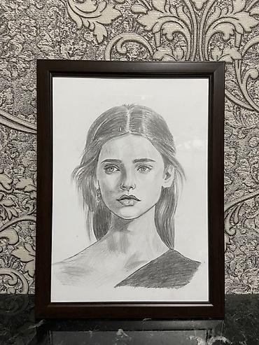 string art: Портрет графитным карандашом на заказ в рамке Превратите любимую — 1