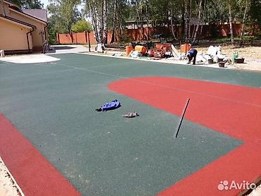 Рулонное и наливное покрытие из резиновой крошки (бесшовное резиновая