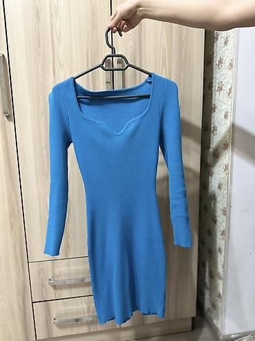 Вечерние платья: Вечернее платье, Коктейльное, Короткая модель, Атлас, С рукавами, M, S — 5