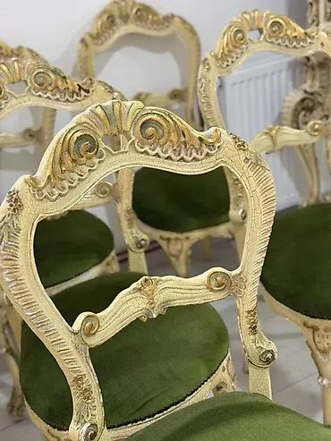 forma ideale trpezarije: Stilske stolice 6 komada Venecijanski barok ✨ Cena za komad 💰 Dobro — 5