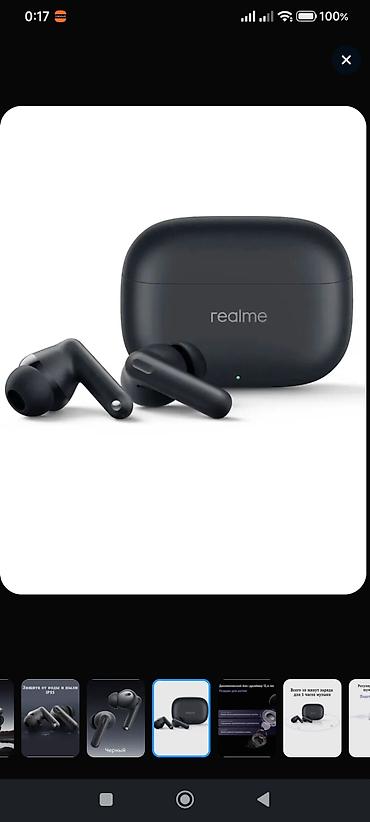 Qulaqcıqlar: Yeni Simsiz (Bluetooth) Qulaqcıqlar, Realme, rəng - Qara — 5
