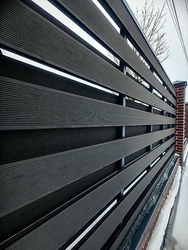 Фасадные 3D панели: ДПК заборы из террасных досек ДПК и фасадных панелей. Современные и — 13