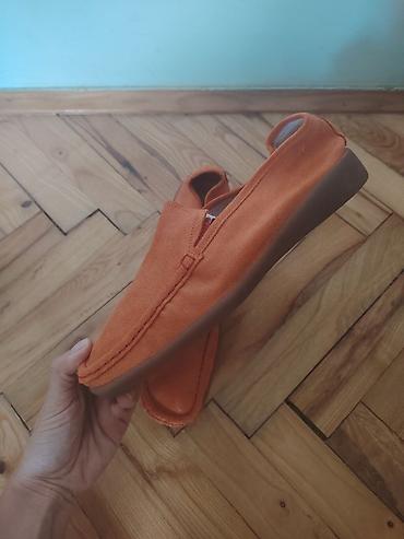 pull and bear kompleti: Ženske mokasine – narandžaste, od brušene eko kože Ug 25,5 - Model — 3