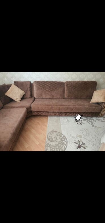 islenmis divan: Угловой диван, Б/у, Раскладной, С подъемным механизмом, Нет доставки