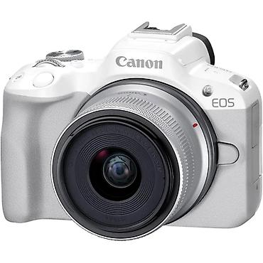 Foto və videokameralar: №: 7096 Məhsulun adı: Fotoaparat Canon EOS R50 WH Lens RFS18-45 S — 1