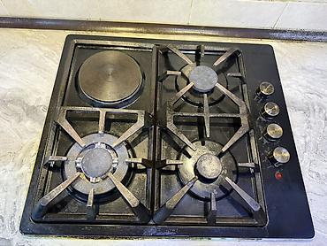 Qazanüstü plitə – kombinə edilmiş (3 qaz + 1 elektrik) - 60 sm enində
