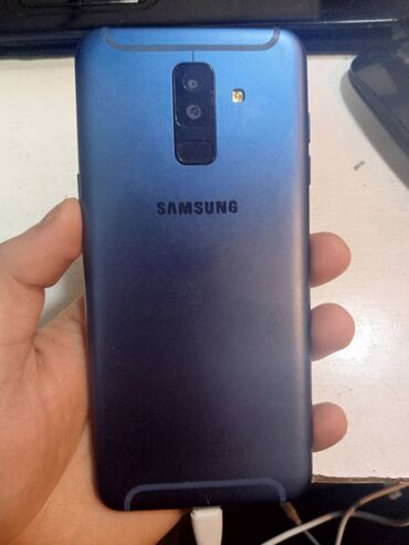 samsung sade telefonlar: Samsung Galaxy A6 Plus, 32 GB, rəng - Göy, Barmaq izi, İki sim kartlı, Face ID