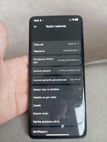 balaca kamera satışı: Poco X7, 512 GB, rəng - Sarı, Sensor — 2