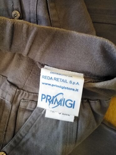 Pantalone: PRIMIGI ORIGINAL italijanske pantalone za decake sive boje 100% pamuk — 8