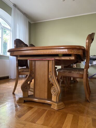 модульная мебель: Комплект стол и стулья Для зала, Б/у
