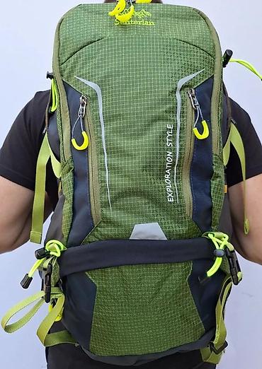 Sportske torbe i rančevi: Planinarski/trekking ranac Adventure 50L – maslinasto zeleni sa fluoro — 15