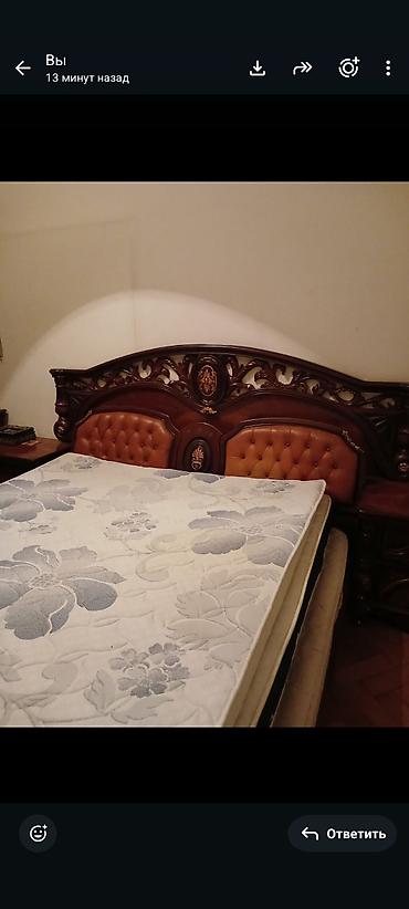 taburet: Klassik üslublu yataq otağı dəsti - Material: tünd qəhvəyi rəng — 2