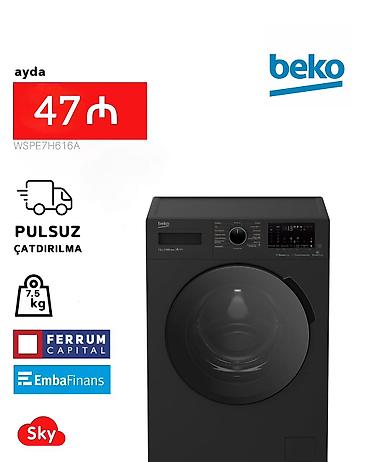 dirnaq qurudan: Paltaryuyan maşın Beko, 7 kq, Yeni, Avtomat, Qurutma var, Kredit var, Pulsuz çatdırılma — 1