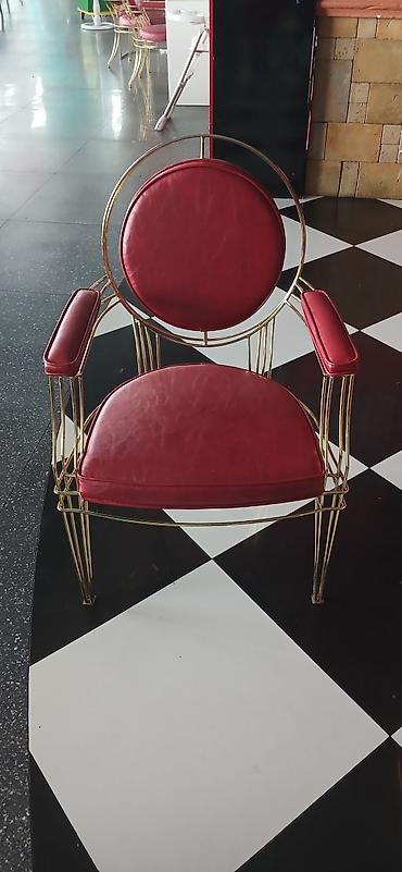 salon oturacaqlari: Metal, Dəri — 4