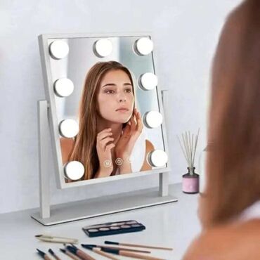 lampa za pistolj za farbanje: Makeup mirror, shape - Square, Backlit, New
