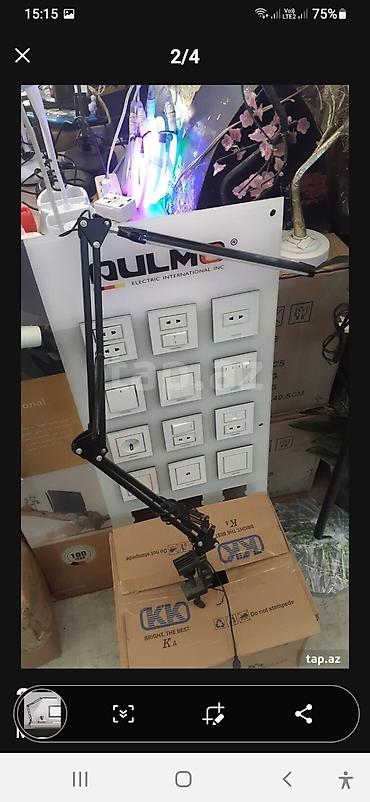 stol üstü: Stol üstü lampa,Lidan, Stolun kənarina rahat şəkilda bağlanir, Rangi — 7