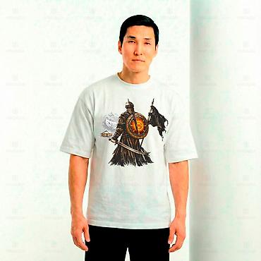 Футболки: Футболка мужская унисекс классическая белая с принтом «Последний воин» — 3