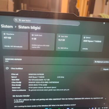 Lenovo: İşlənmiş Lenovo LOQ, 16 ", AMD Ryzen 7, 512 GB, Ödənişli çatdırılma — 5