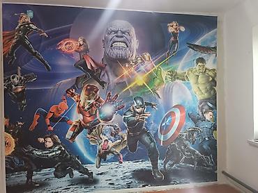 java sabbia: Фотошторы/фотообои с супергероями (вселенная комиксов Marvel) - Яркое — 1