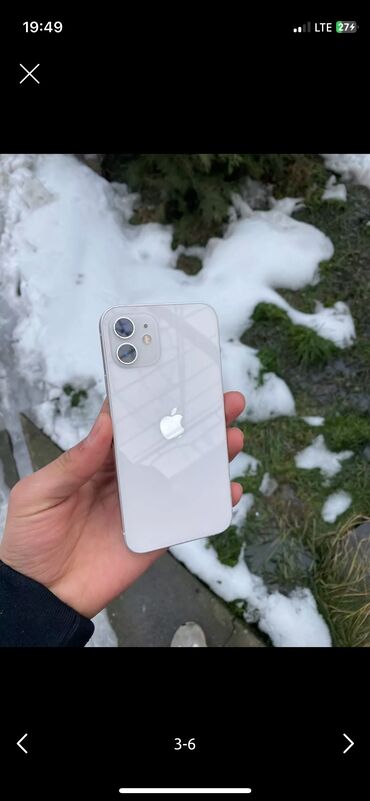 iphone 12 pro расрочка: IPhone 12 mini, Колдонулган, 64 ГБ, Ак, Кабель, 85 %