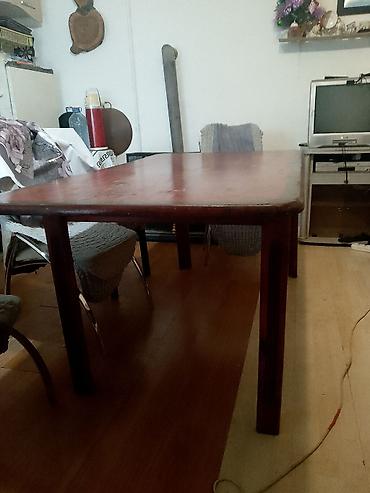 taxta biti: Taxta yemək masası - Material: massiv ağac - Forma: düzbucaqlı — 3