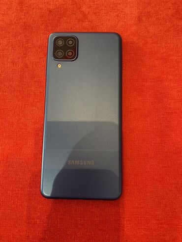 sq90 телефон: Samsung Galaxy A12, 32 ГБ, цвет - Синий, Отпечаток пальца