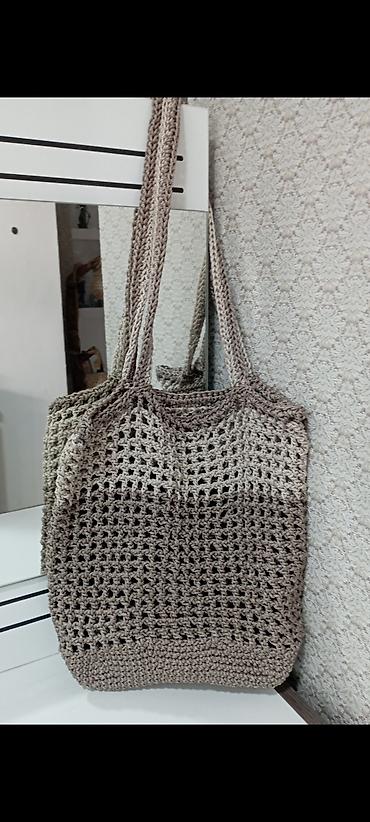 torba: Toxunma torba çanta - Material: qalın, möhkəm iplikdən əl toxuması - — 1