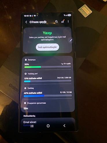 samsung note 22: Samsung Galaxy S22 Ultra, 256 GB, rəng - Yaşıl, Zəmanət, Düyməli, Sensor — 6