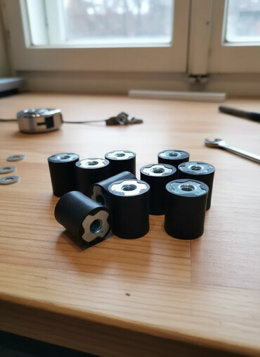 Ostalo: Gumeno-metalni amortizer M6 sa navrtkom Gumeni amortizeri, vibrogume — 1