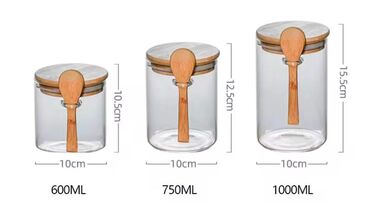 Digər qab-qacaq və mətbəx ləvazimatları: Saxlama qabı
qapaq ve qaşıq bamboo
qab şüşe material — 11