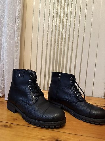 boot: Məhsul: Kişi qış botları - Rəng: Qara - Üst material: Toxumalı — 1