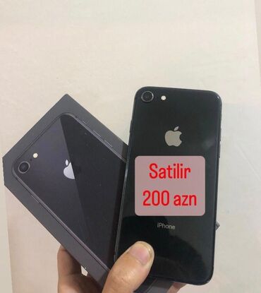 IPhone 8, 128 GB, Qara, Barmaq izi, Face ID