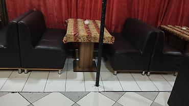 restoran stolu: Skameykalar ilə, Düz masa, 2 nəfər — 3