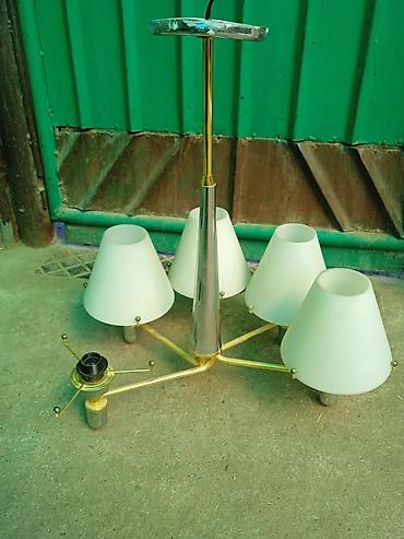 smart light: Потолочная люстра в стиле mid-century/ретро с 5 плафонами. - — 1