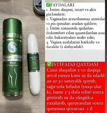 Ziyafət donları: Vaginal Daraldici cubuqlar Eldedir. cubuq butun mualice edir <