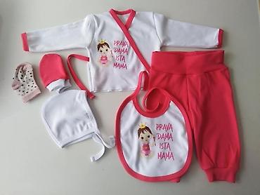 helanke likra: 6-delni personalizovani kompleti za bebe (veličine 56–92) Novi — 2