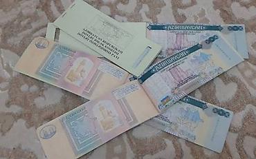 Əskinaslar: Kolleksiya üçün AZN banknotları və pul kisəsi dəsti - Azərbaycan — 1