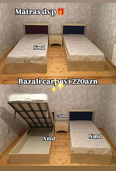 tək matraslar: Bazalı tək nəfərlik çarpayı - Ölçü: Xmd (standart tək ölçü) - Bazalı — 1