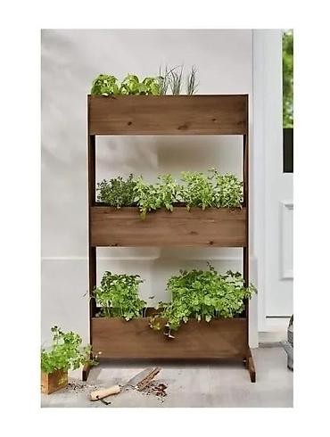 Žardinjere: Drvena vertikalna žardinjera sa 3 nivoa - Materijal: masivno drvo — 2